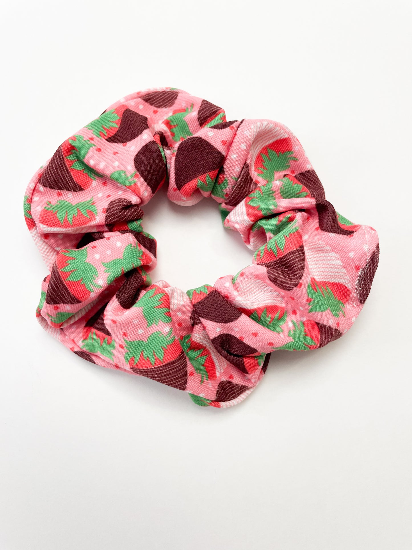 Chocolate Covered Strawberries Scrunchie