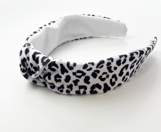 White Leopard Hard Headband
