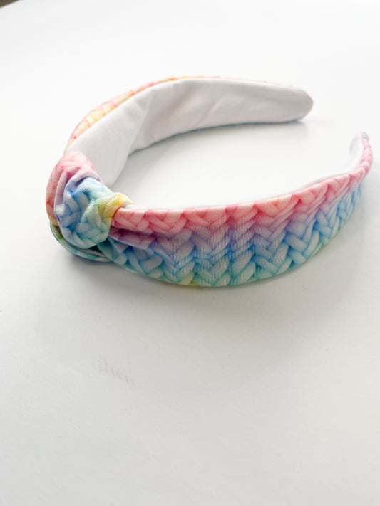 Rainbow Yarn Hard Headband