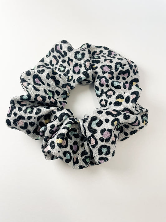 XL Shimmer Pastel Leopard Scrunchie