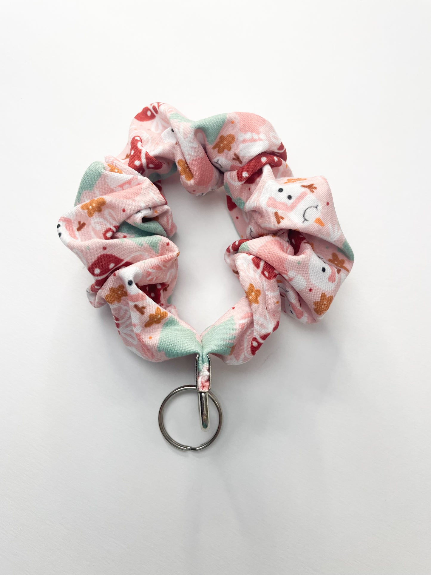 Pink Snowman Wristlet