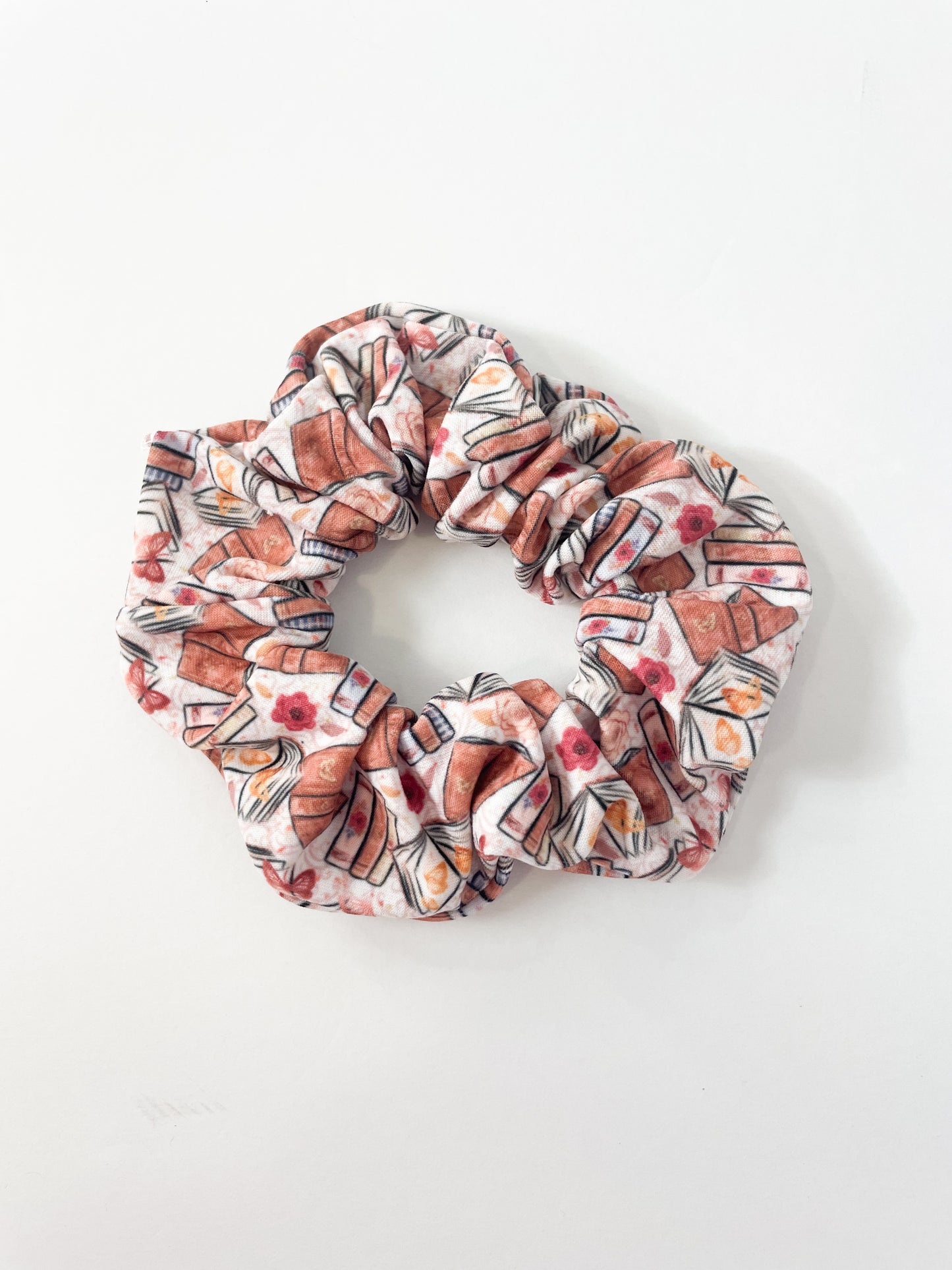 Floral Books Scrunchie