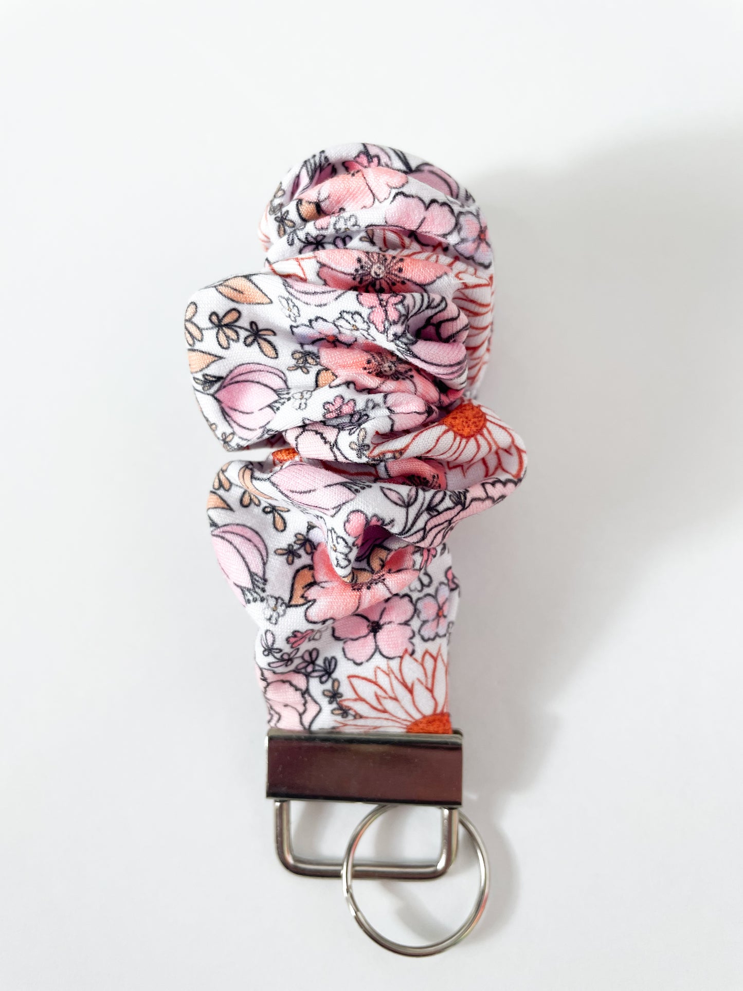 Pink Flowers Wristlet