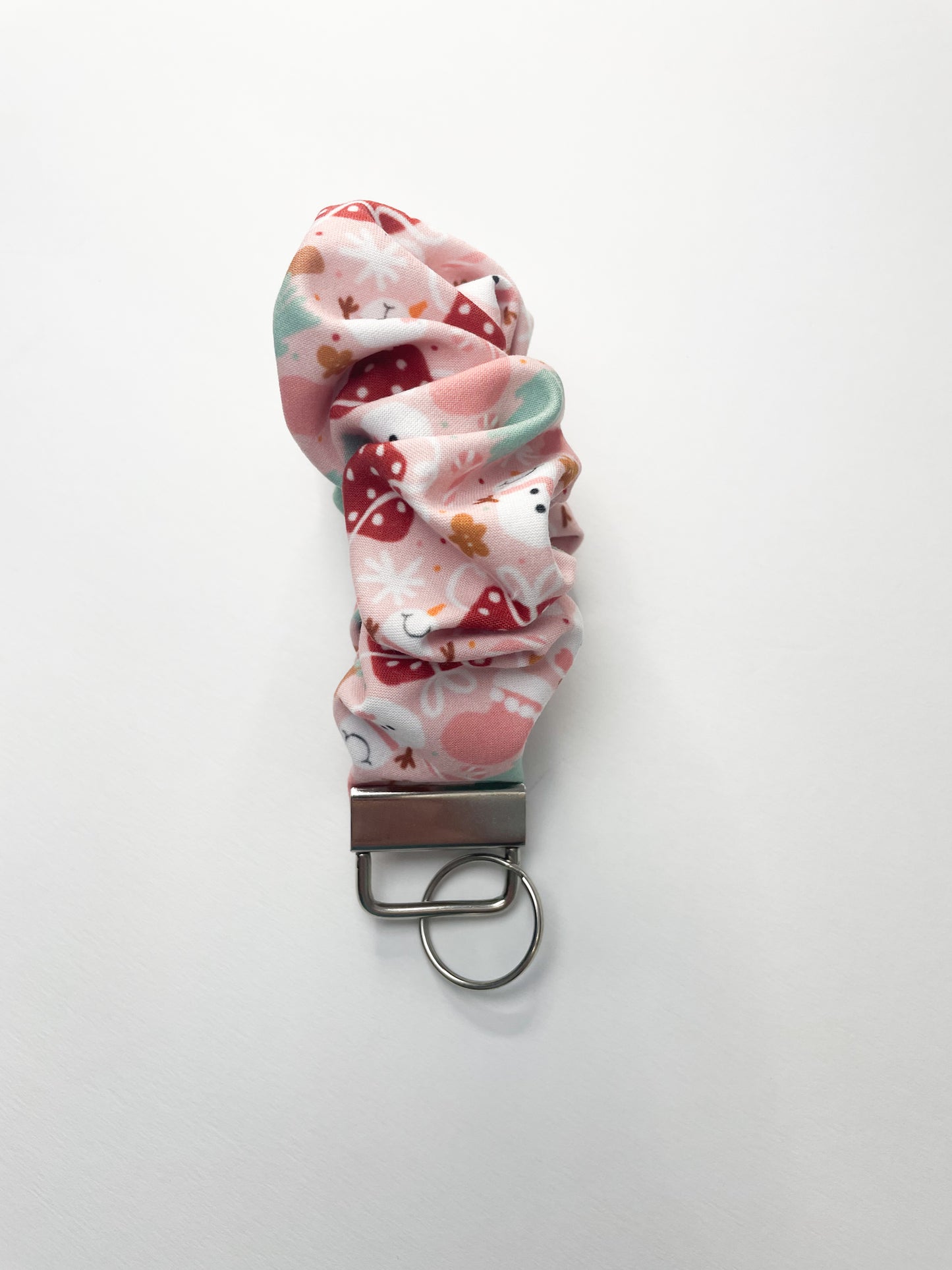Pink Snowman Wristlet