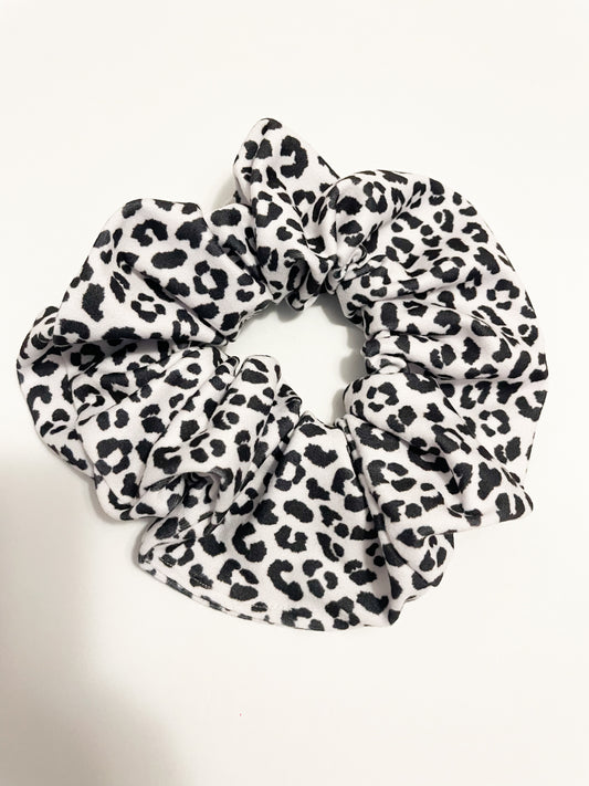 XL White Leopard Scrunchie