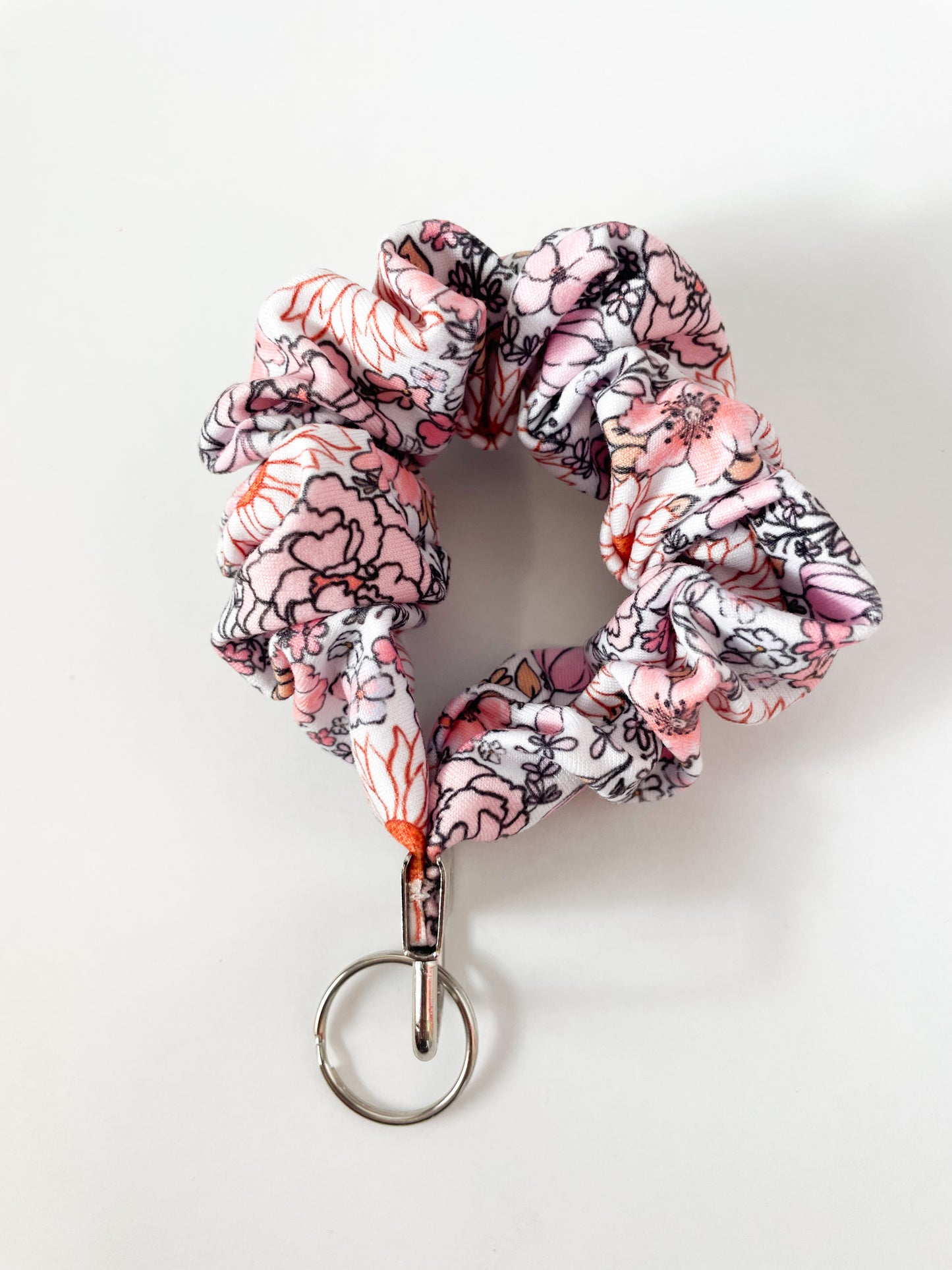 Pink Flowers Wristlet