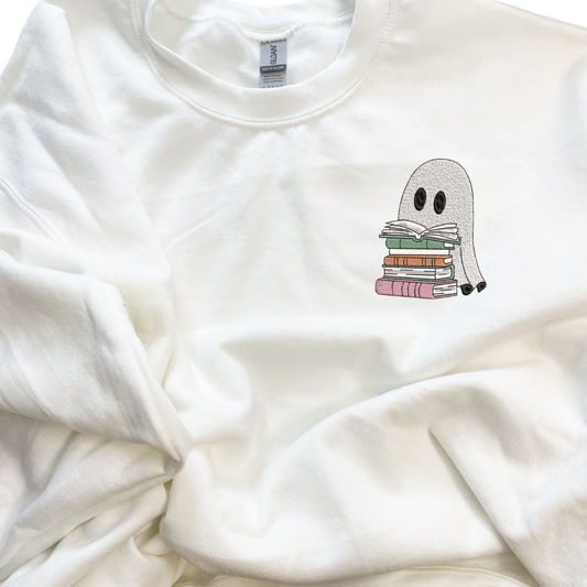Some Ghoul Books Embroidered Long Sleeve Shirt