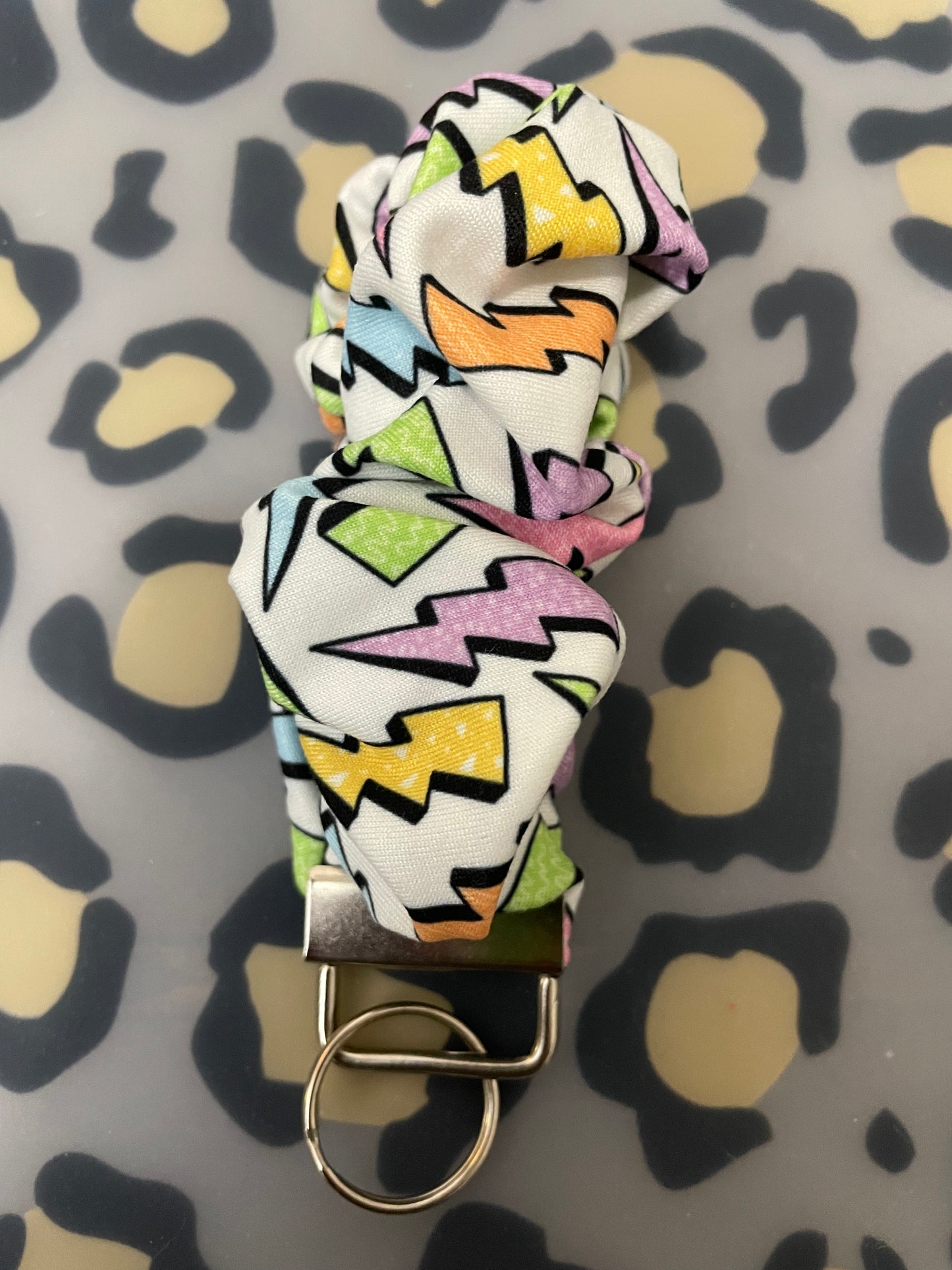 Neon bolts Wristlet