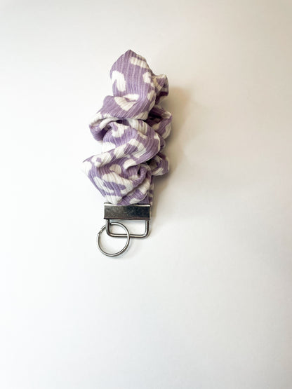 Purple Leopard Wristlet