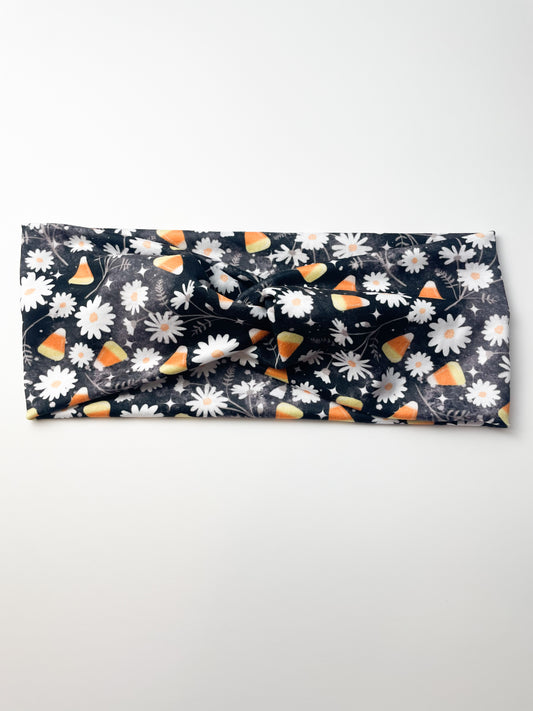 Spooky Daisies Twisted Headband