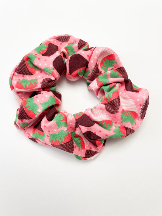 Chocolate Covered Strawberries Scrunchie