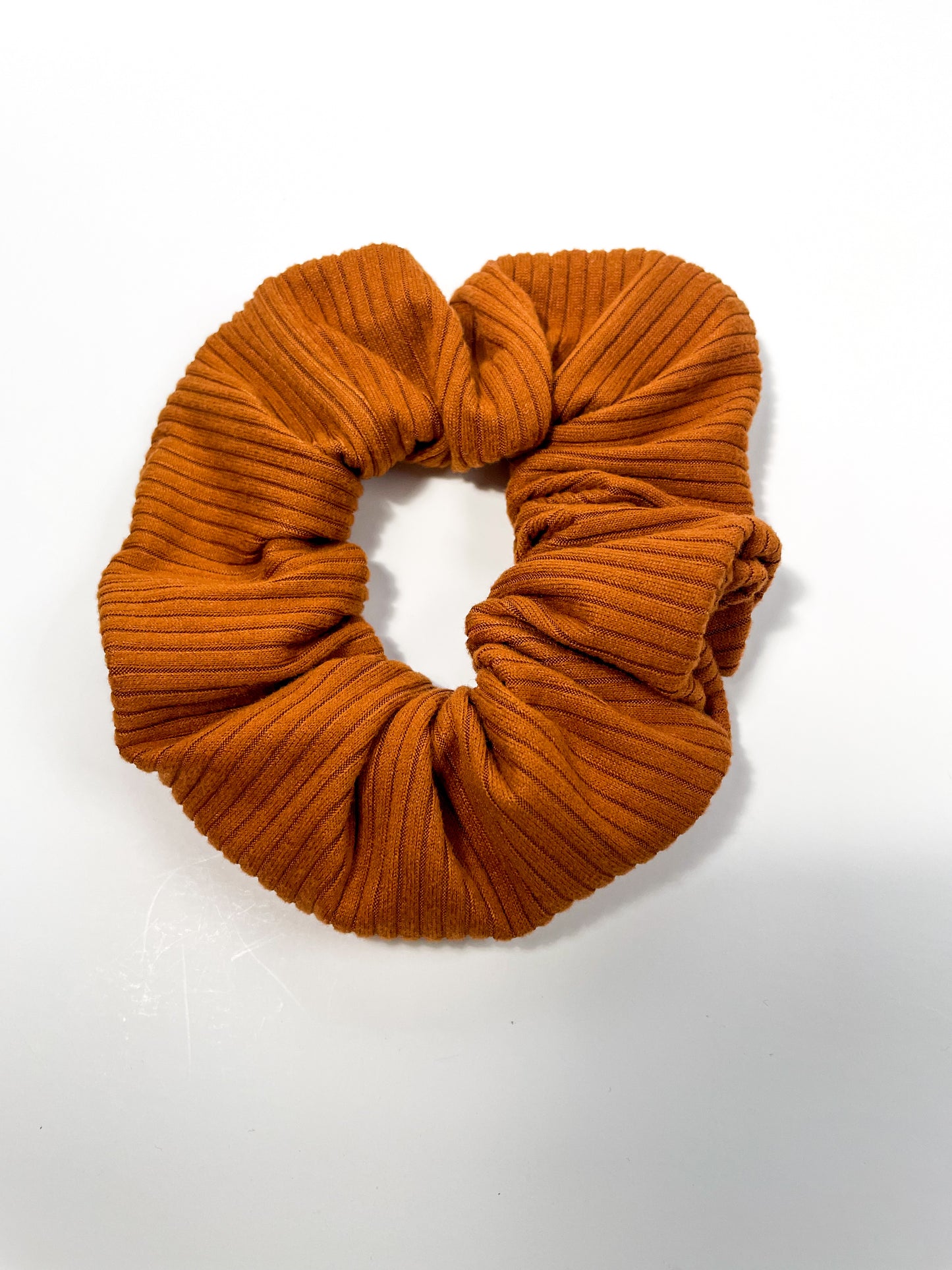 Burnt Sienna Ribbed Scrunchie