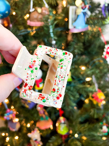 Christmas Glitter Claw Clip