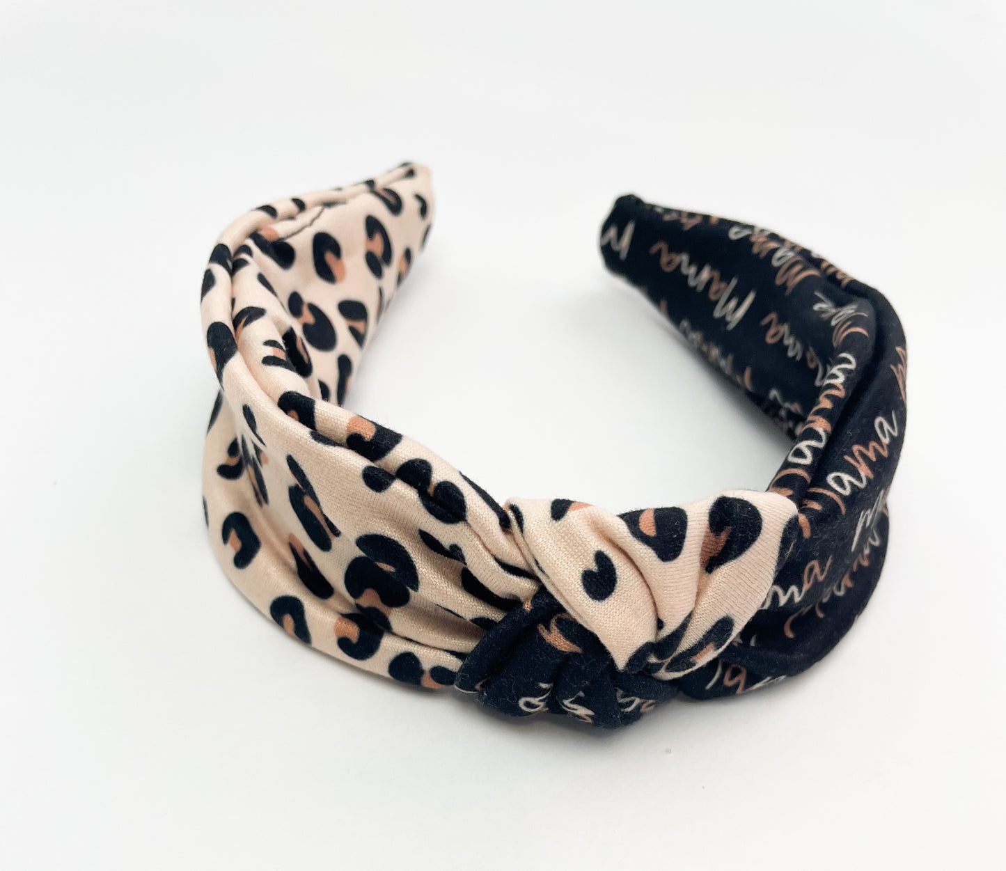 Brown Leopard Mama Hard Headband