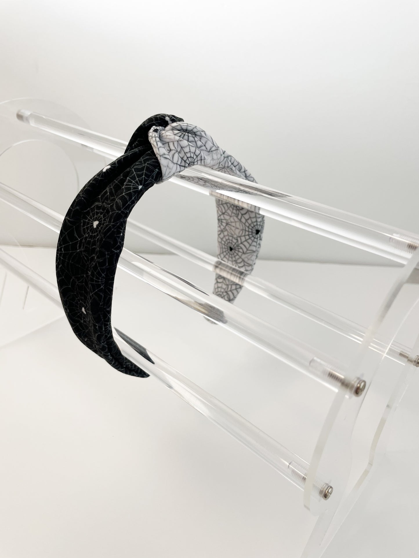 Black and White Spiderweb Hard Headband