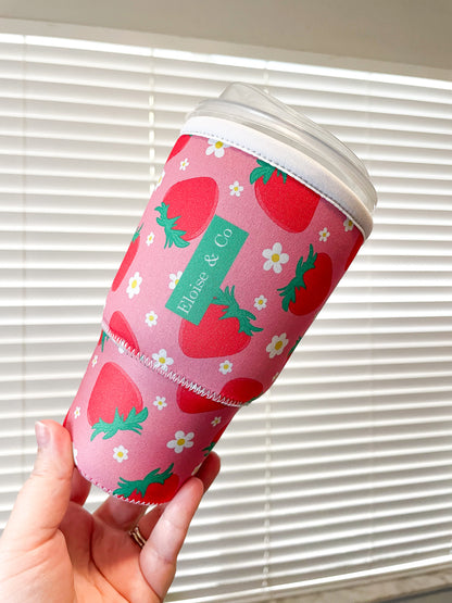 Strawberry Cold Cup Sleeve