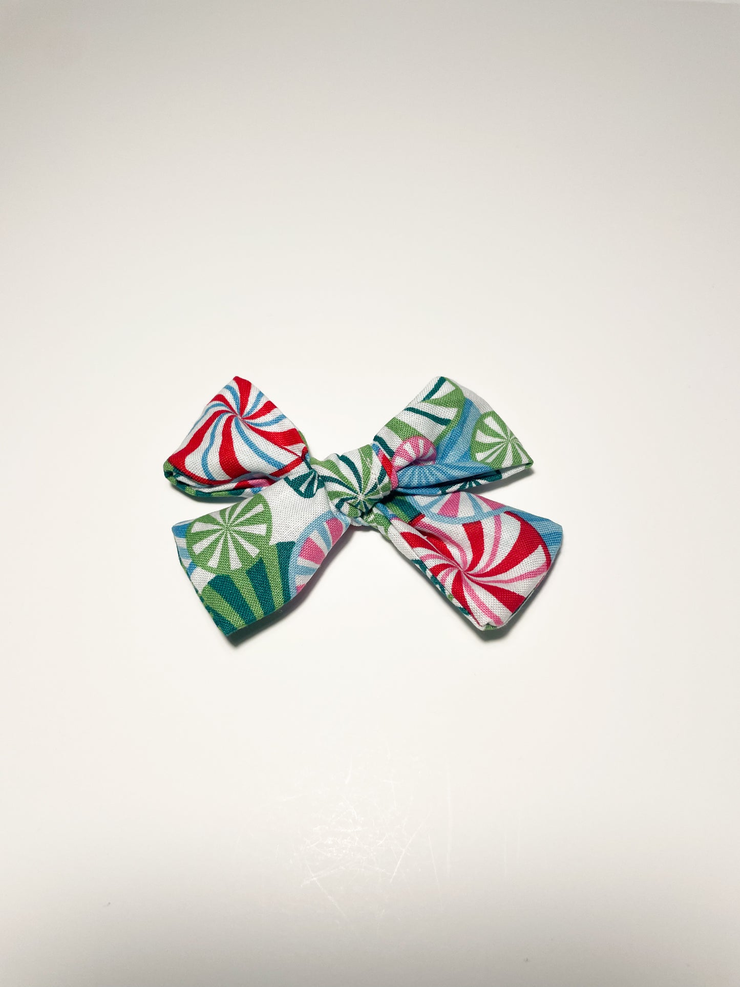 Peppermint candy Pinwheel Bow