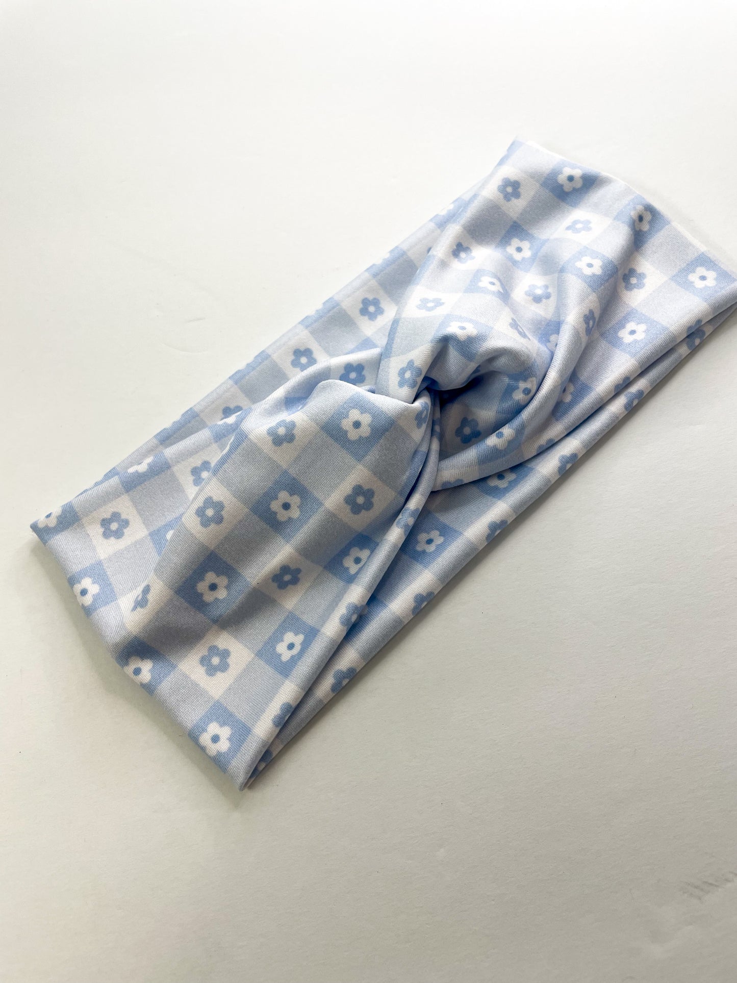 Blue Flower Gingham