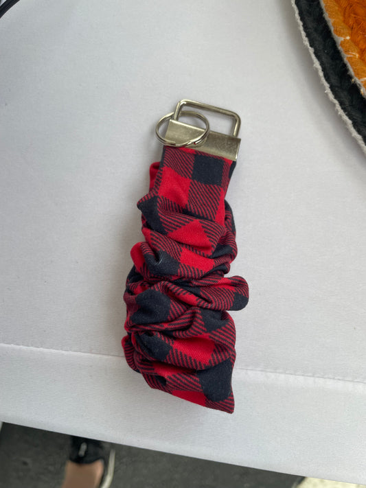 Red Buffalo Plaid Wristlet