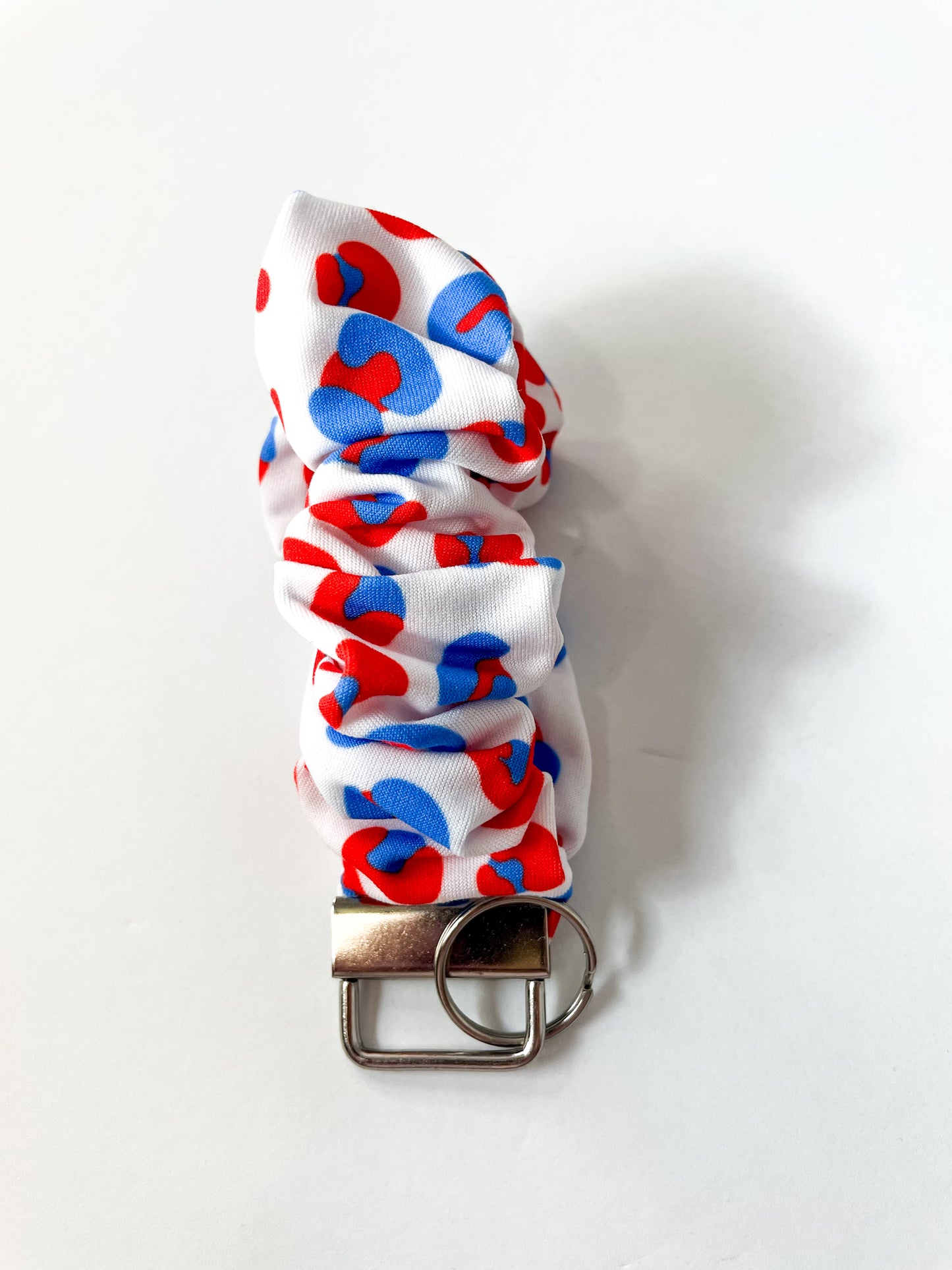 Red White and Blue Leopard Wristlet