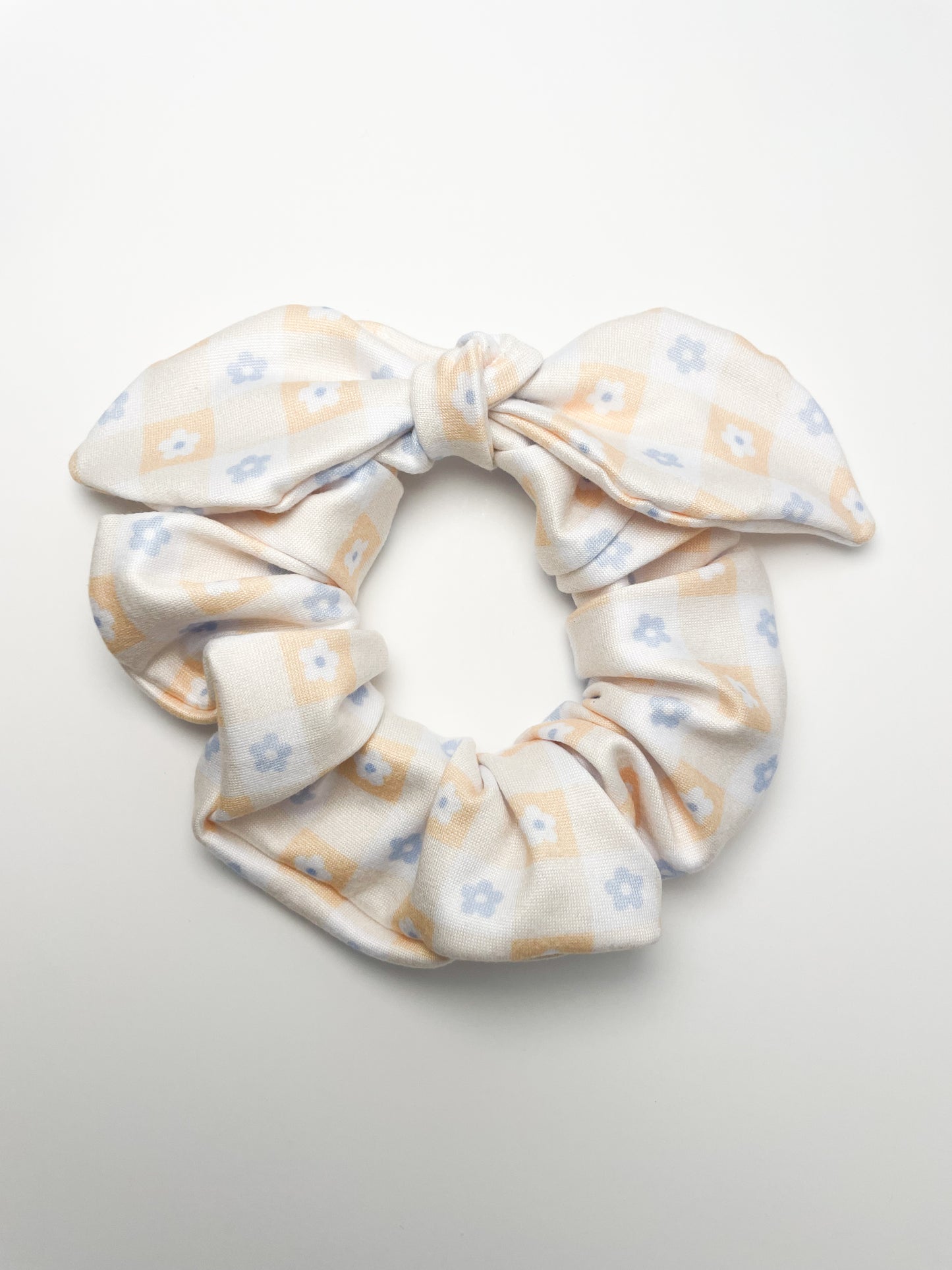 Yellow Gingham Scrunchie