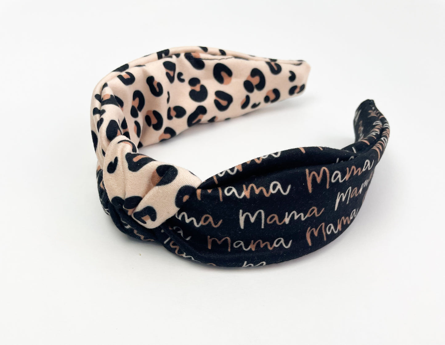 Brown Leopard Mama Hard Headband