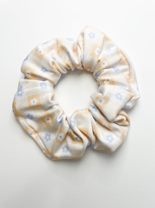 Yellow Gingham Scrunchie