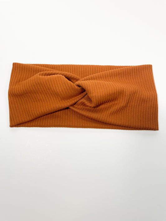 Burnt Sienna Ribbed Headband