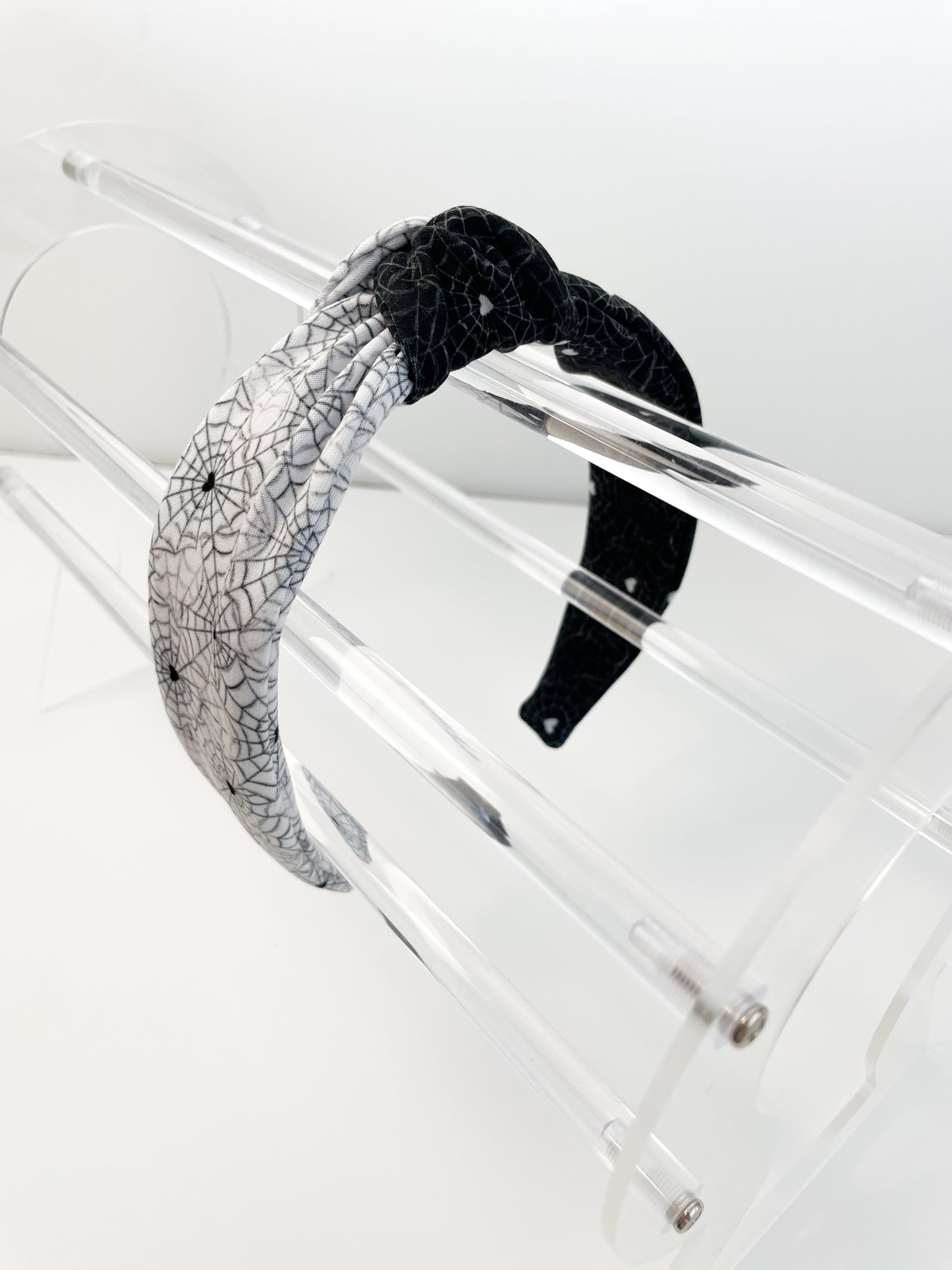 Black and White Spiderweb Hard Headband