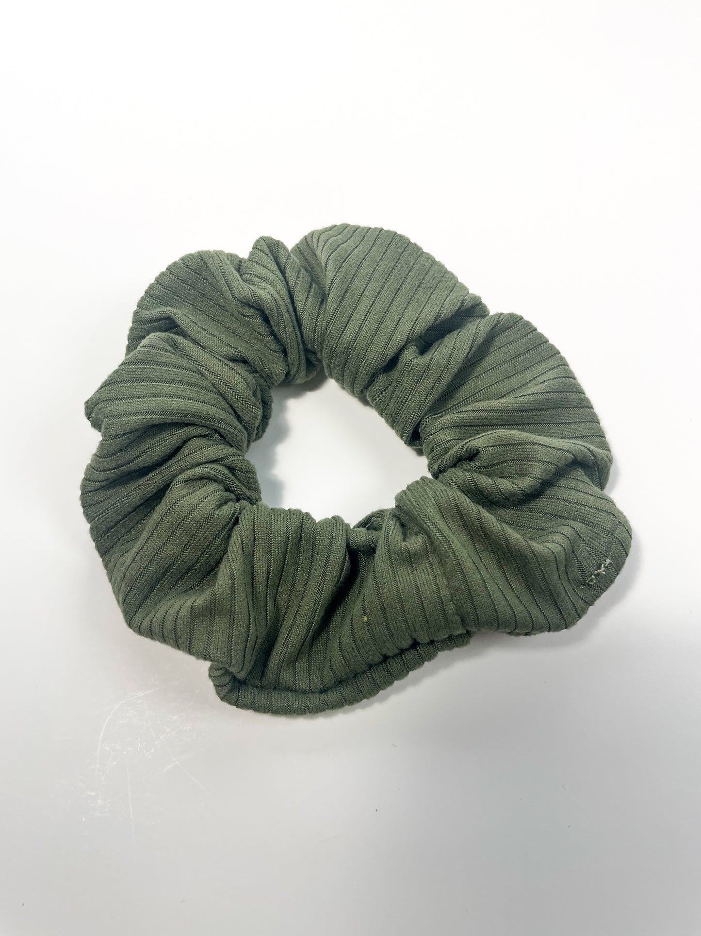 Basil Ribbed Scrunchie