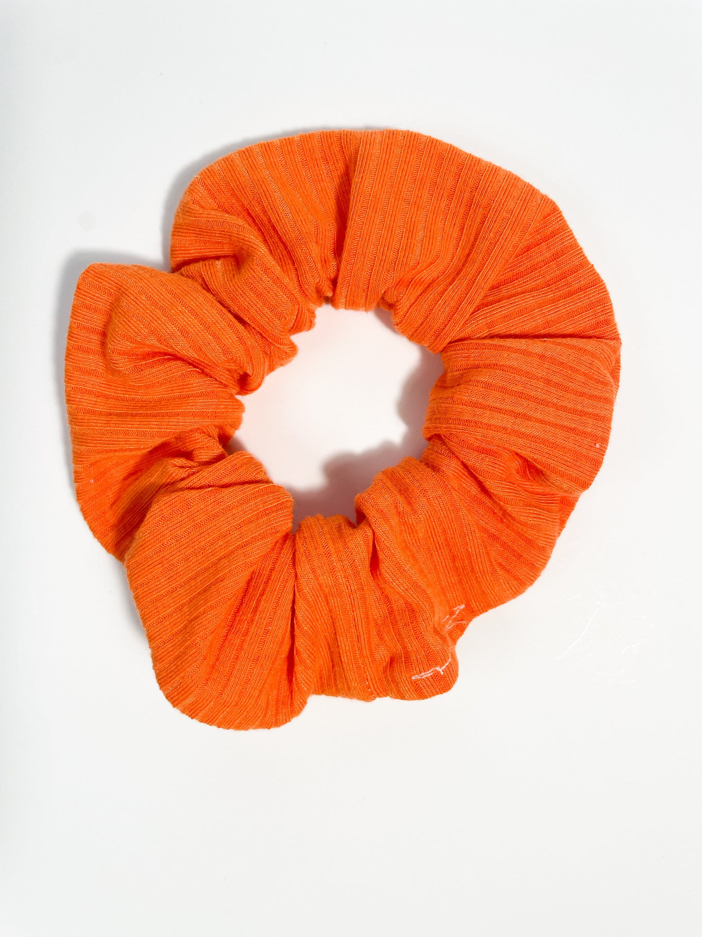 Orange Ribbed Scrunchie