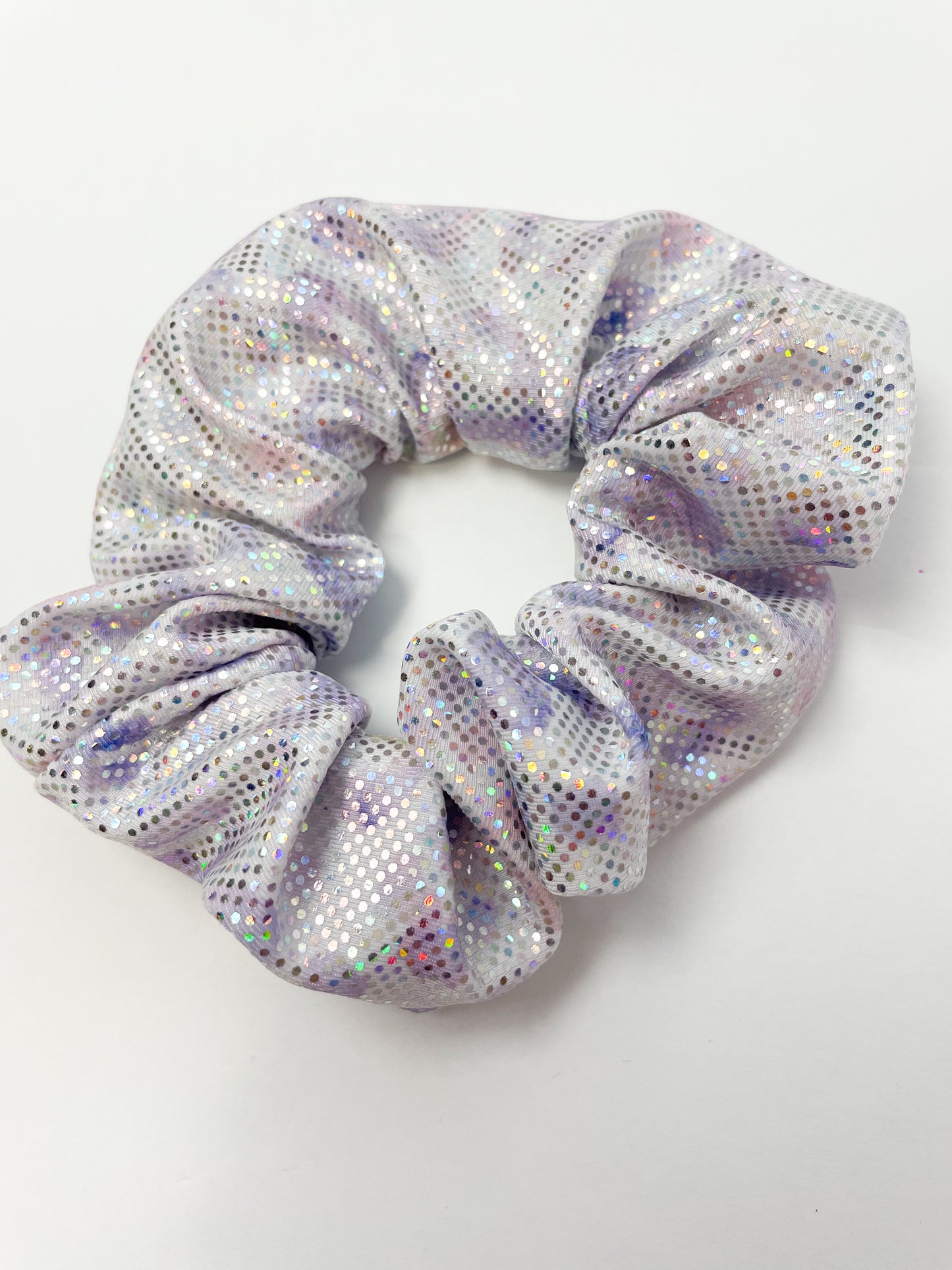 Purple Leopard Holo Scrunchie