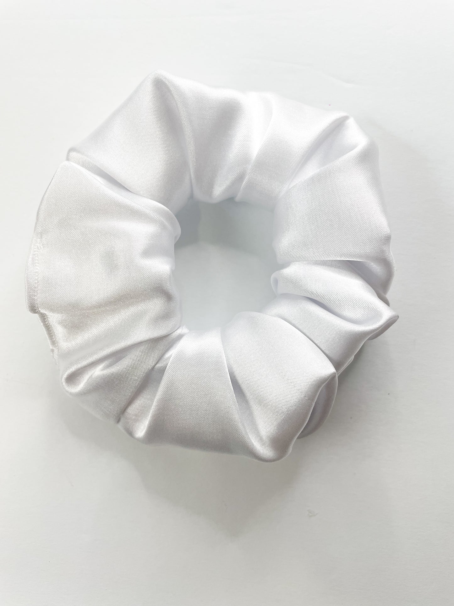 White Satin Scrunchie