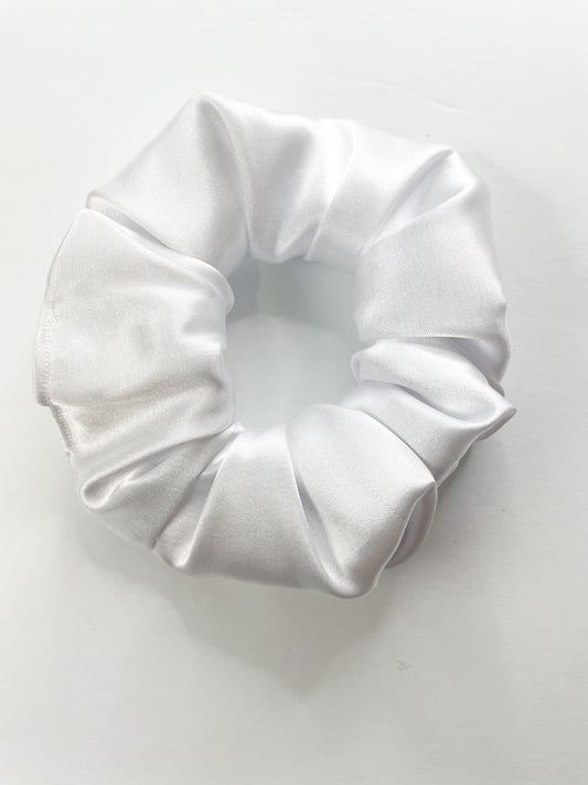 White Satin Scrunchie