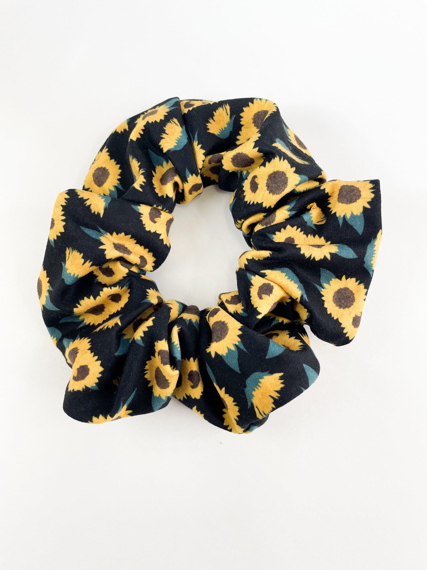 XL Black Sunflower Scrunchie