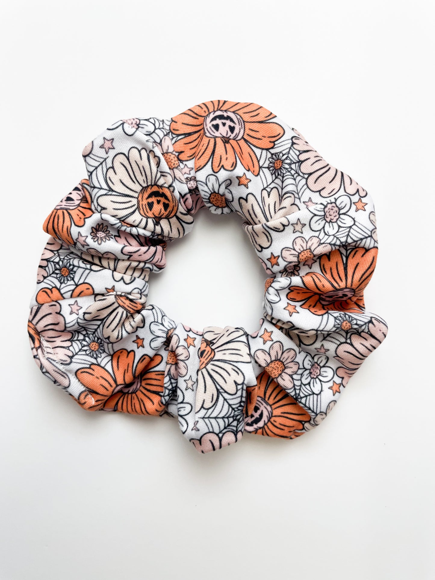 Pumpkin Flowers Scrunchie