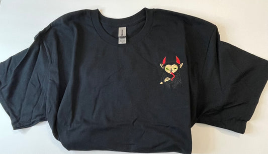 Krampus with black outline Embroidered Shirt