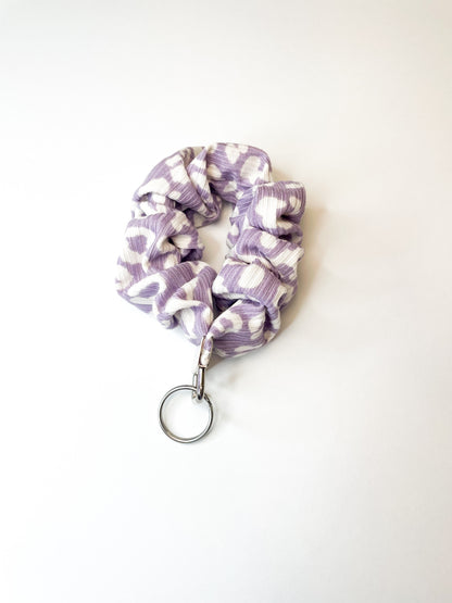 Purple Leopard Wristlet