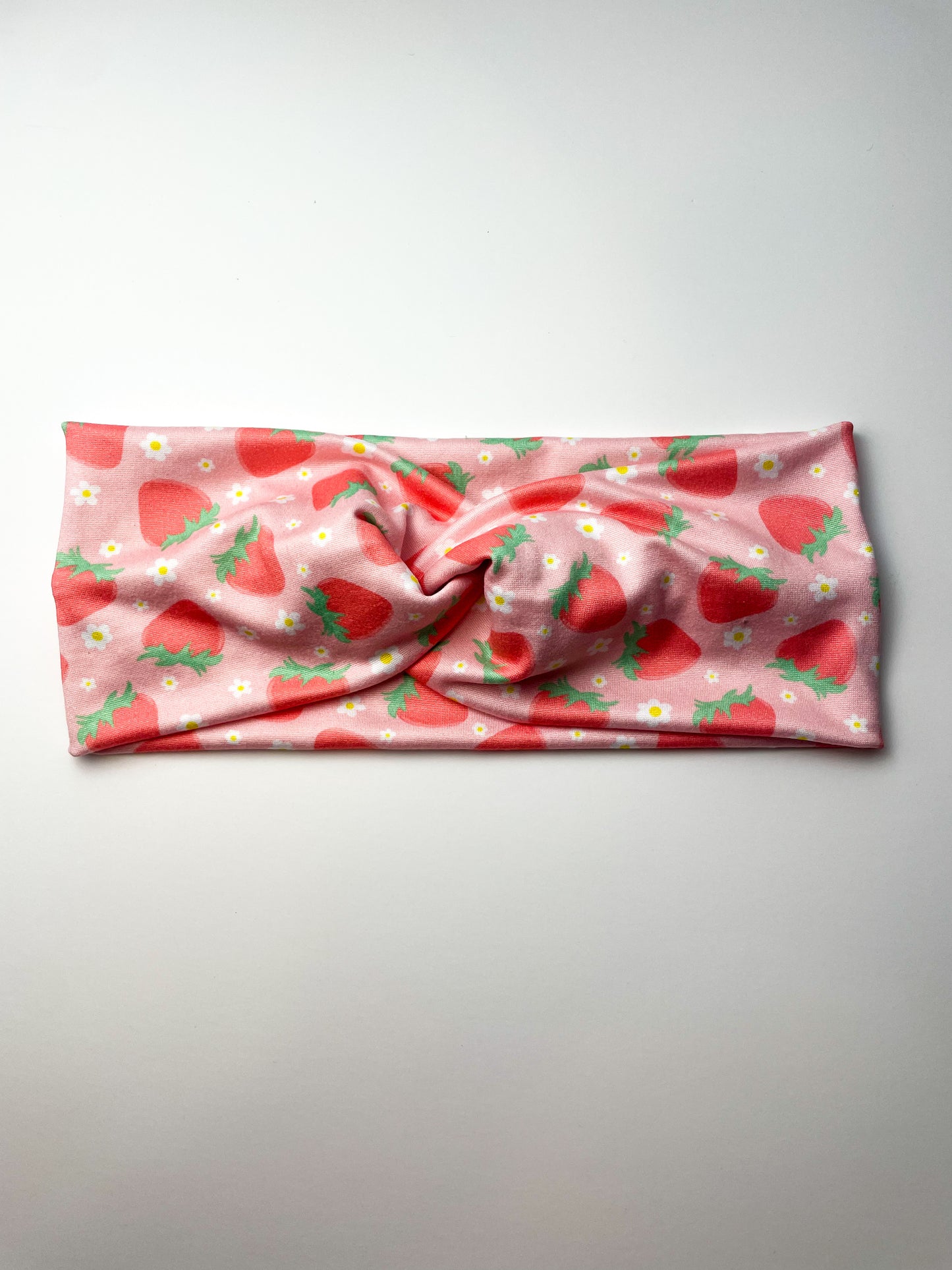 Strawberry Daisies Twisted Headband