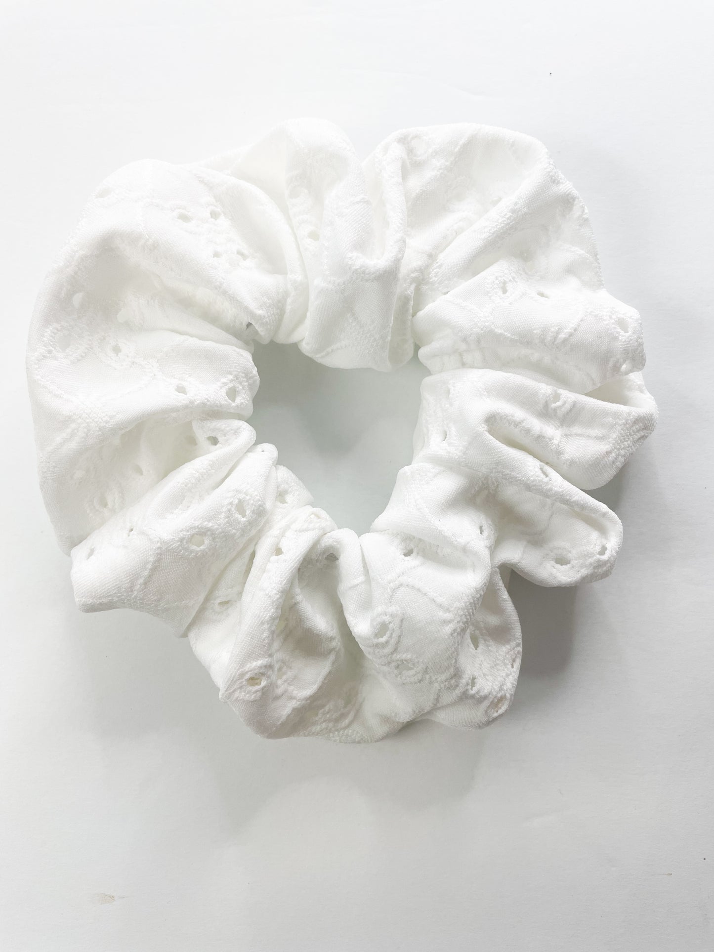 XL White Dainty Scrunchie