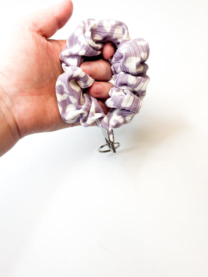 Purple Leopard Wristlet