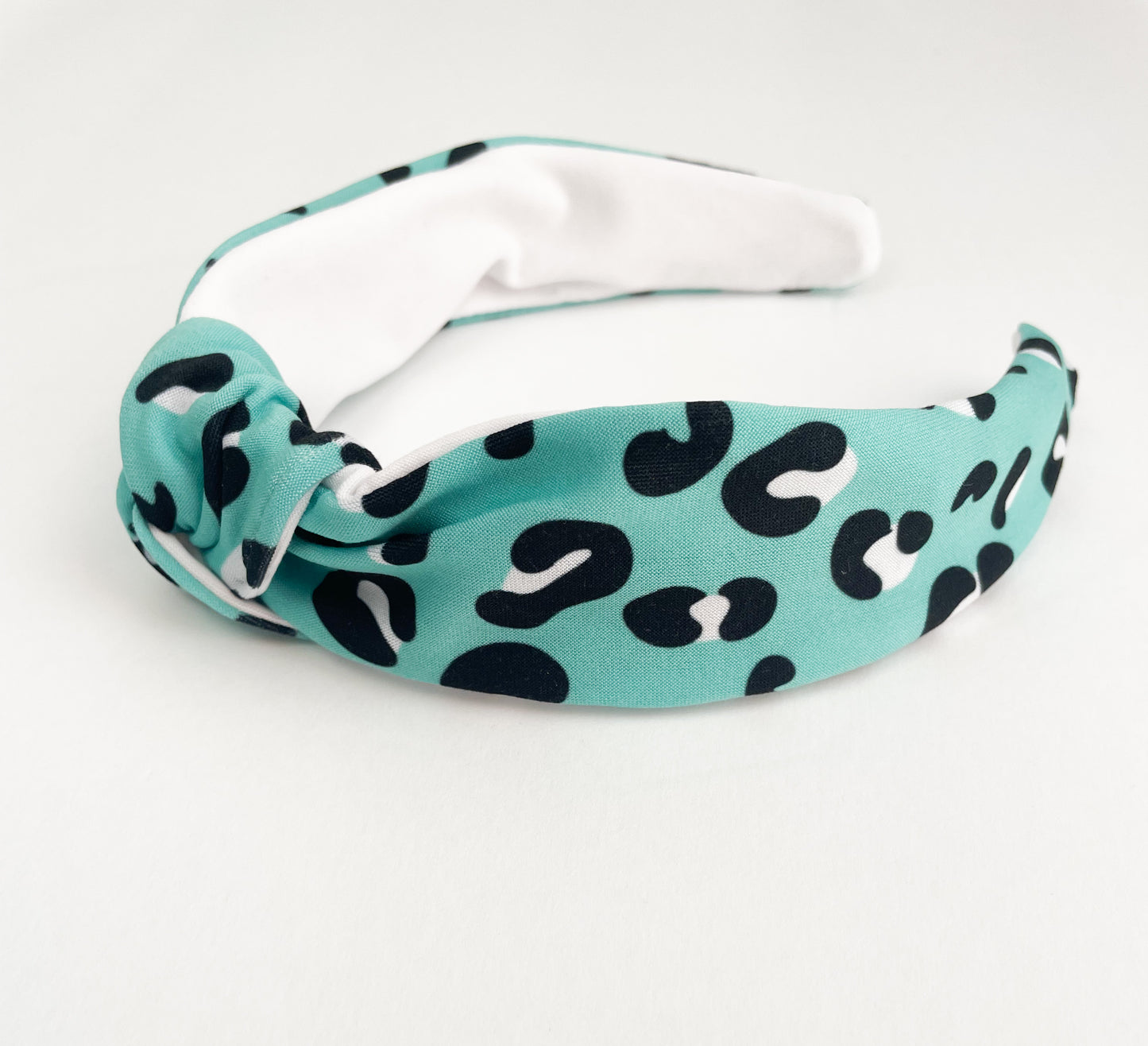 Mint Leopard Hard Headband