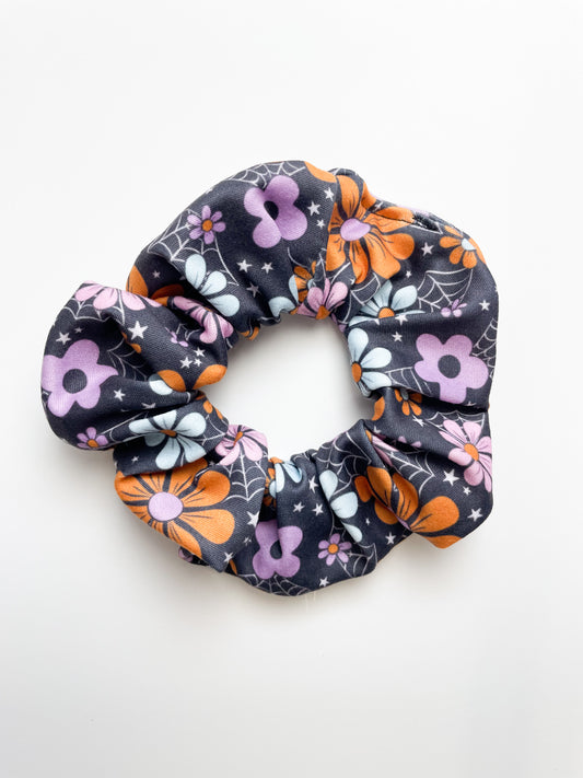 Halloween Flowers Scrunchie