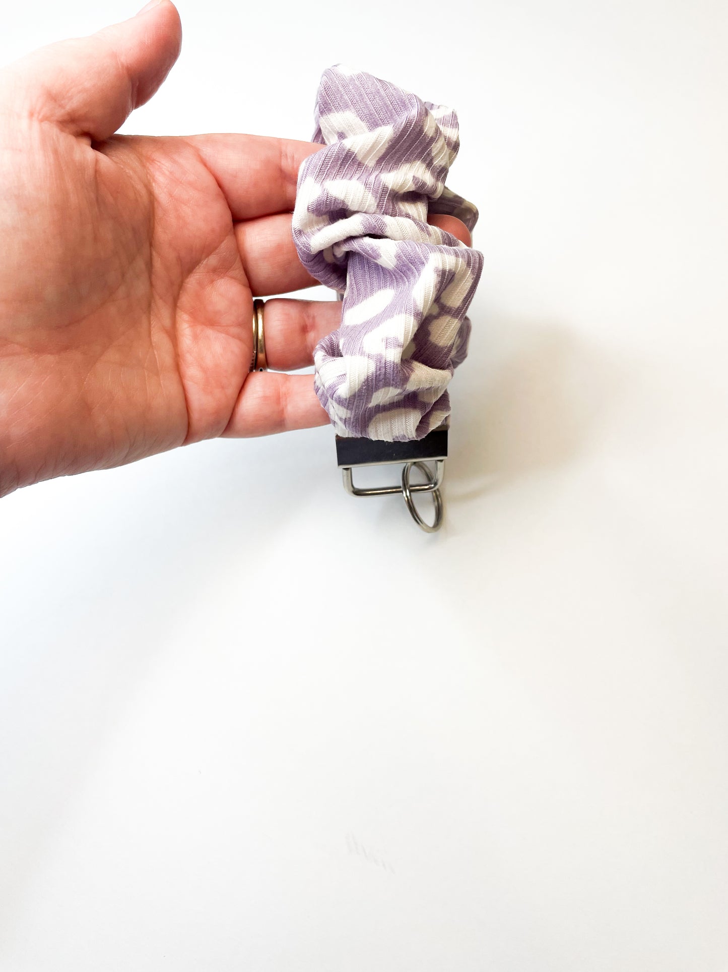 Purple Leopard Wristlet