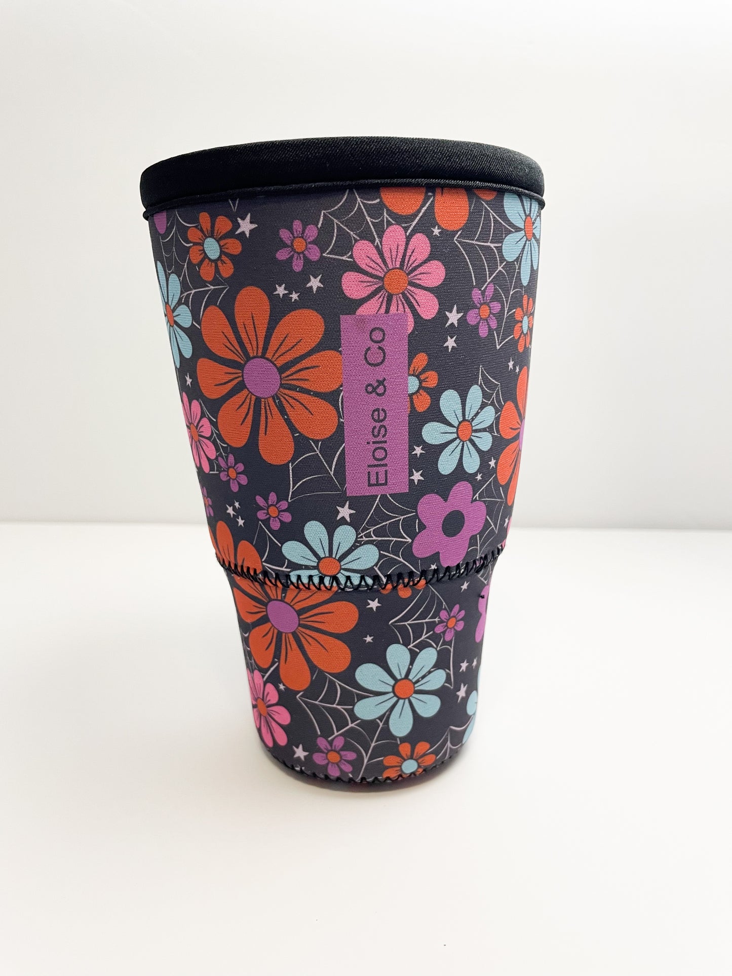 Halloween Flowers Cold Cup Sleeve