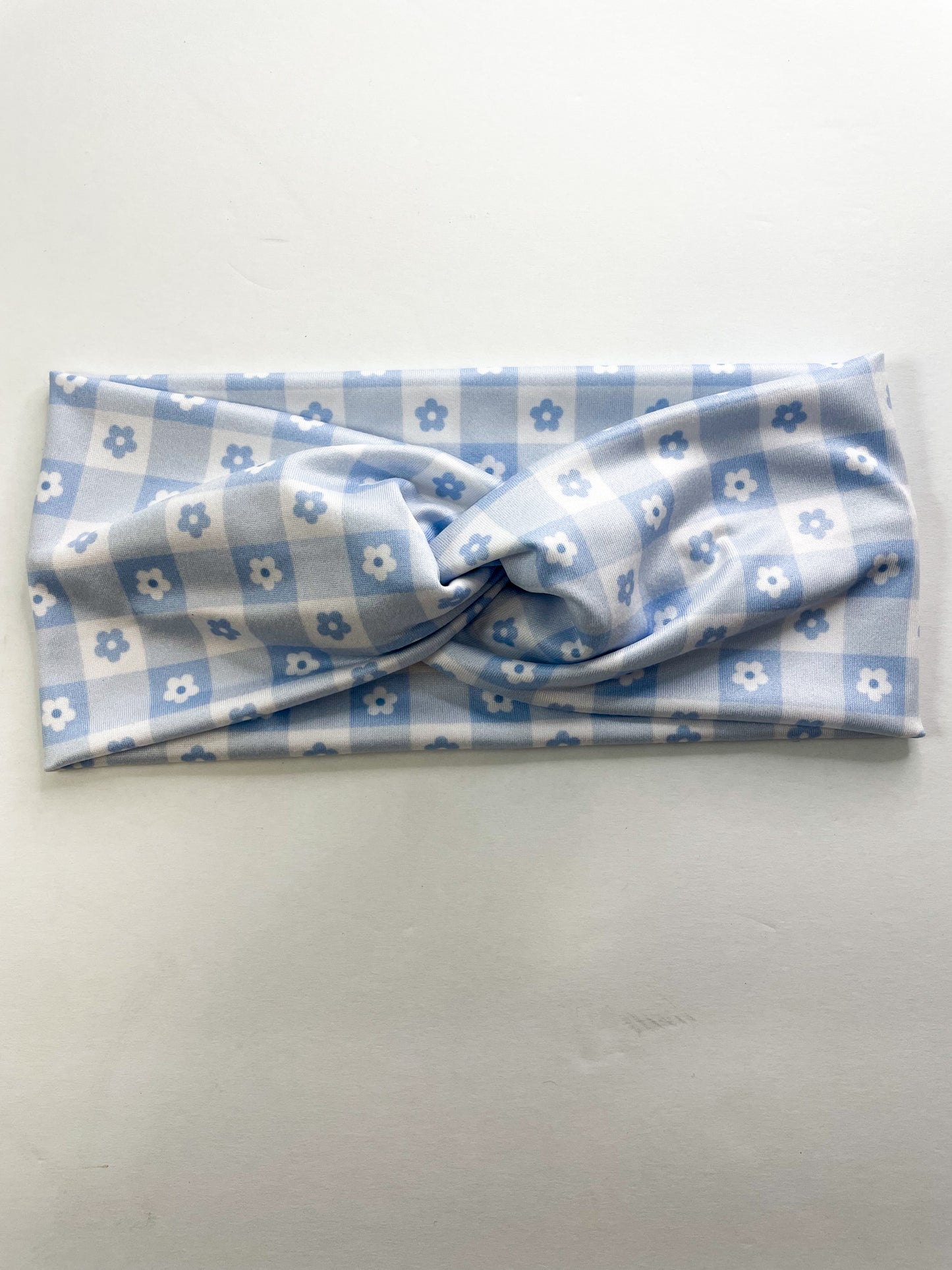 Blue Flower Gingham