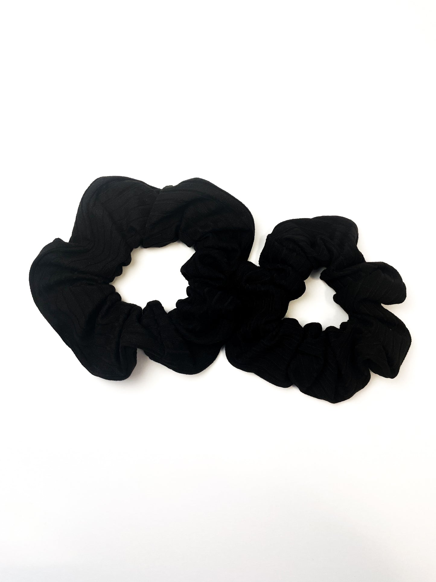 Black Ribbed Scrunchie