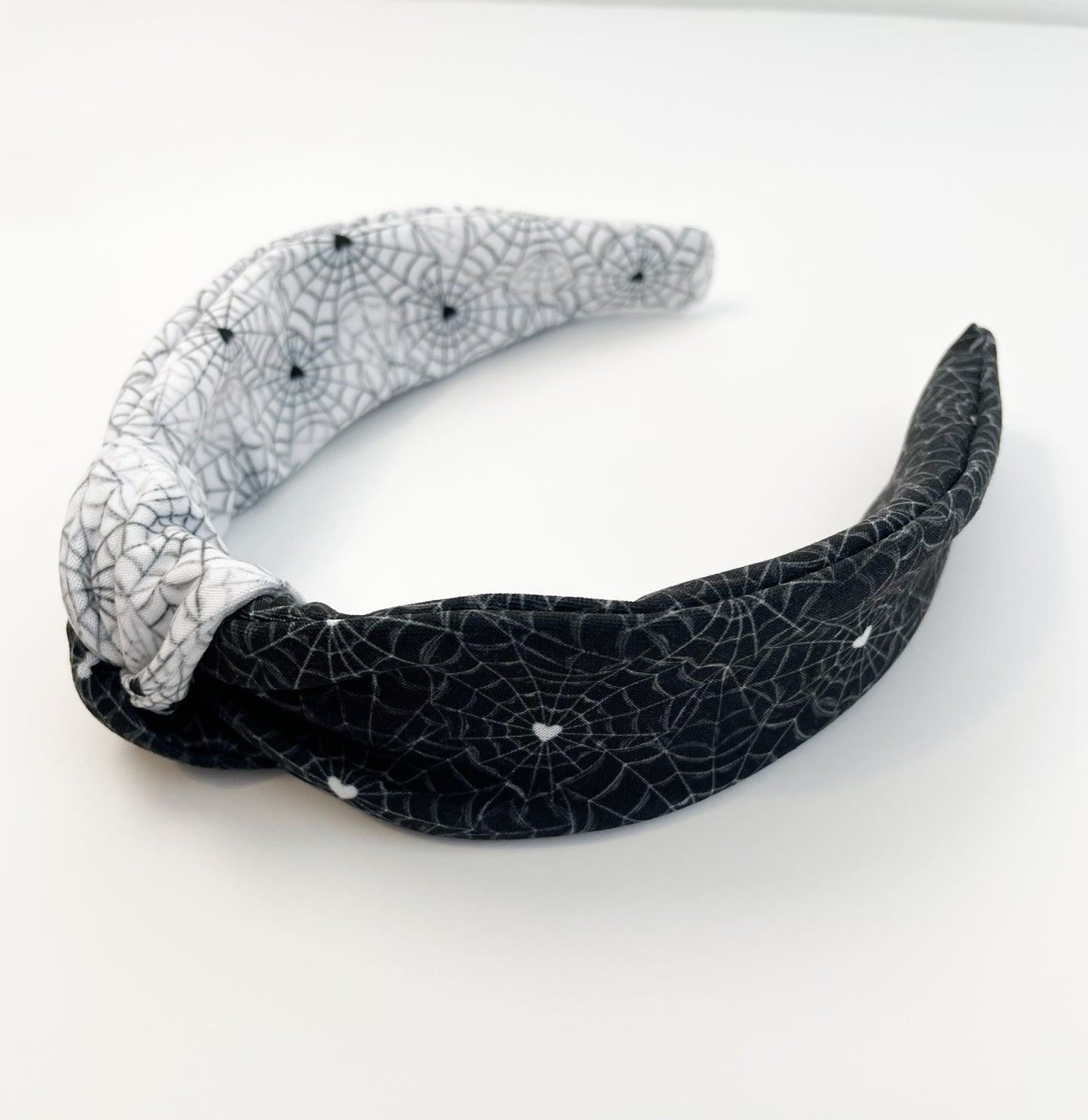 Black and White Spiderweb Hard Headband