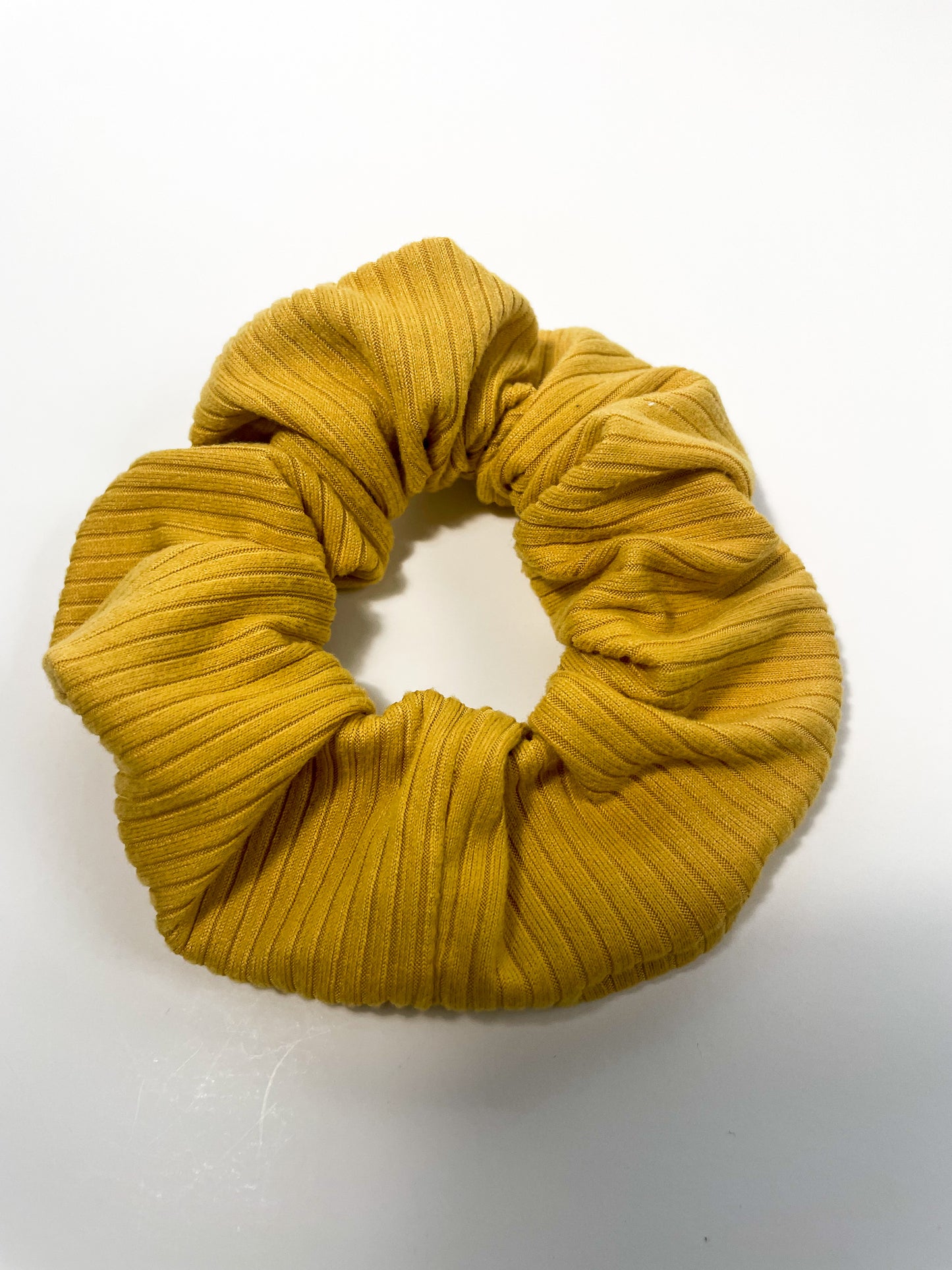 Mustard Ribbed Scrunchie