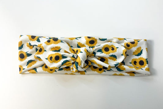 Sunflower and Daisy Tie on Headbands